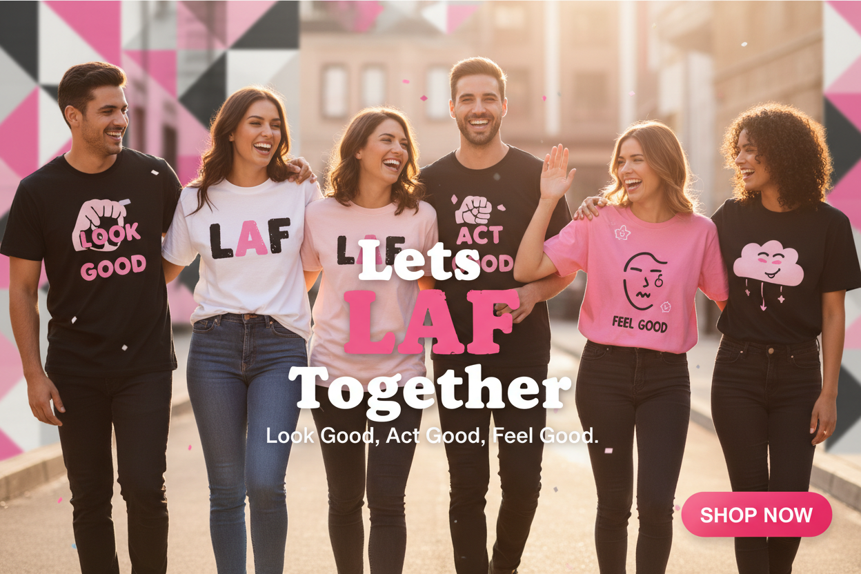 Lets LAF Together Hero Banner - Pink Black White